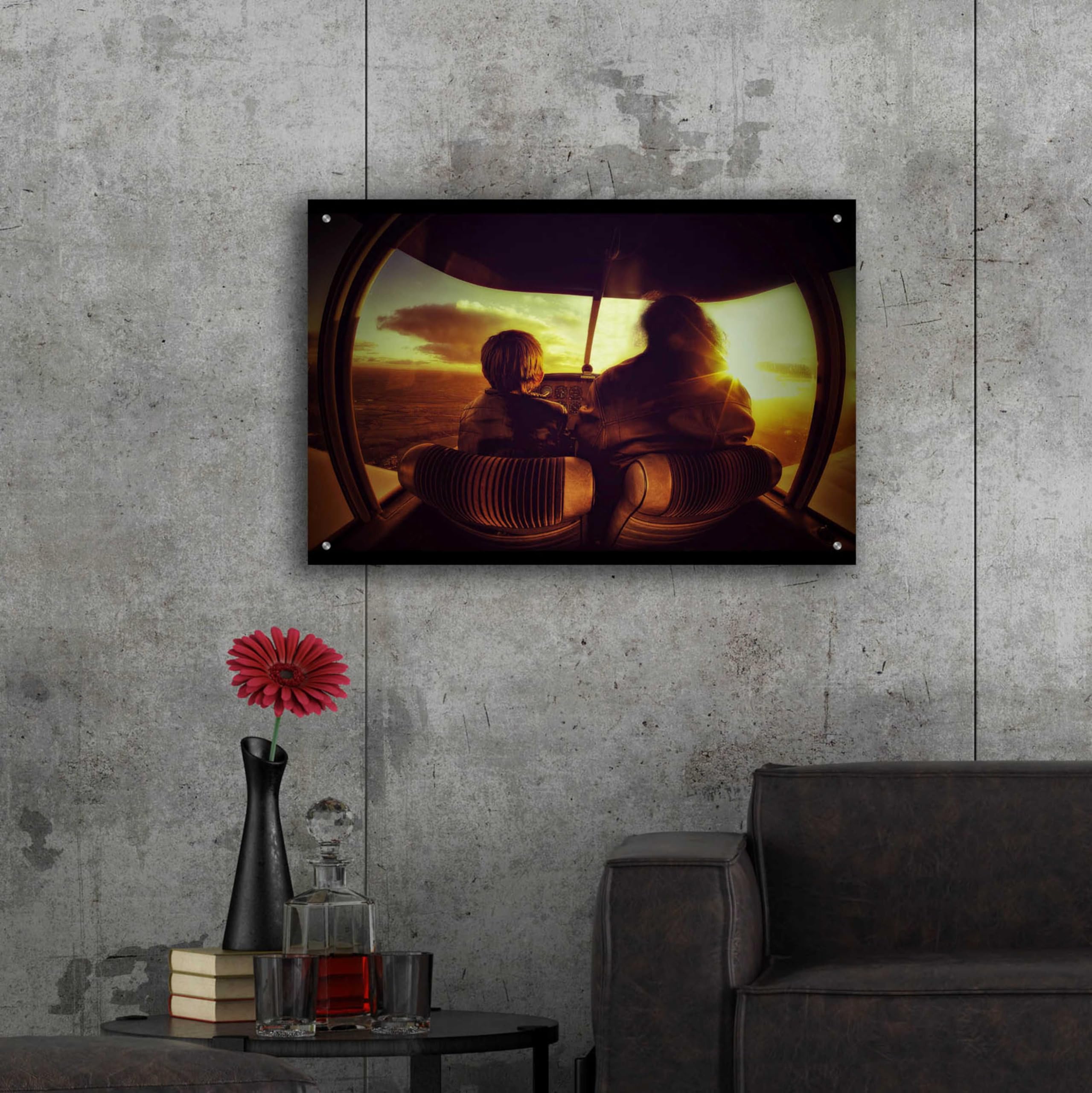 Epic Art 'Le Petite Prince' by Sebastien Lory - Premium Acrylic Glass Wall Art Print 36x24 Inches - Modern Home Decor for Living Room, Bedroom & Office