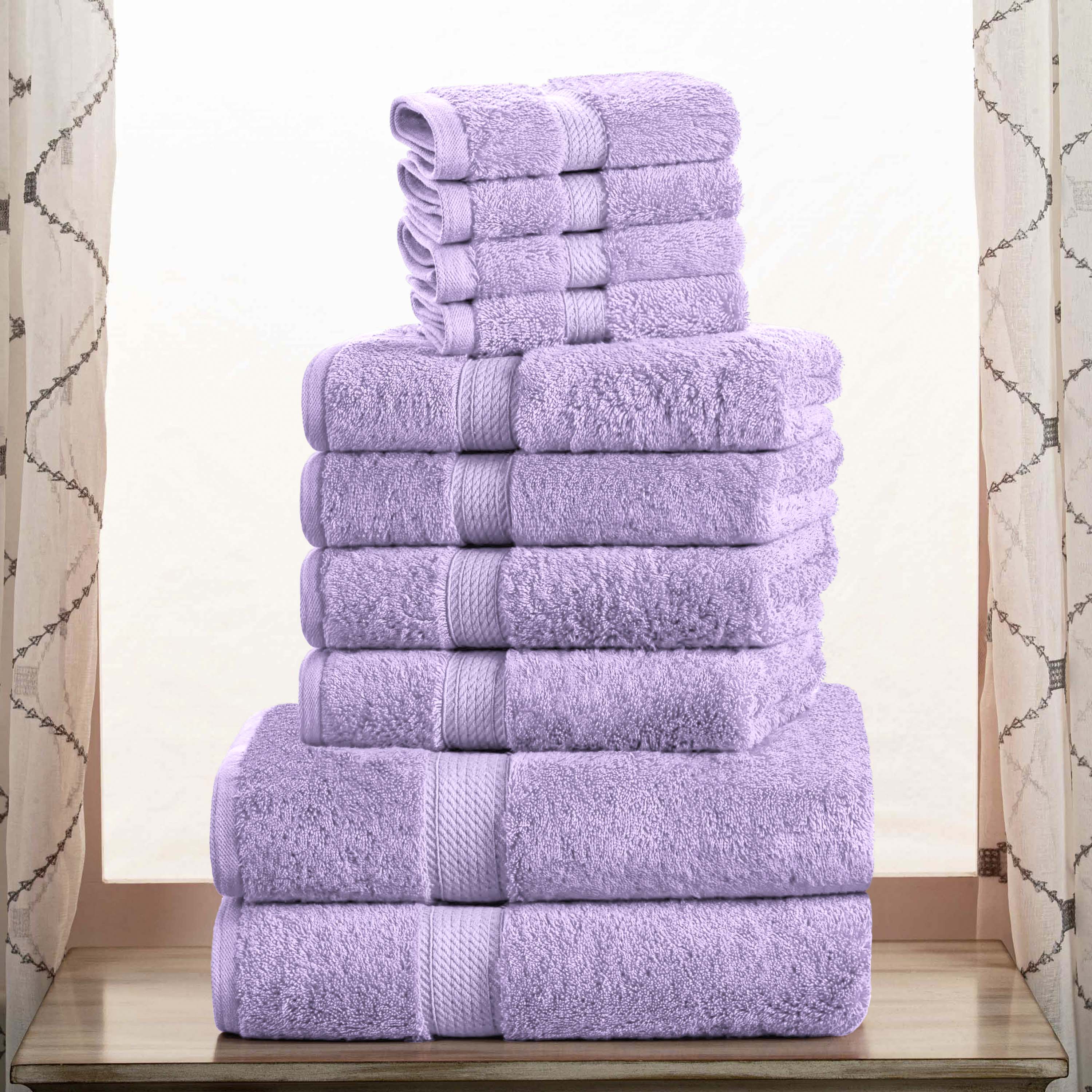 Premium Egyptian Cotton Plush Heavyweight Towel Set - 10 Piece Ultra Absorbent Luxury Bath Towels for Spa, Hotel & Home Use