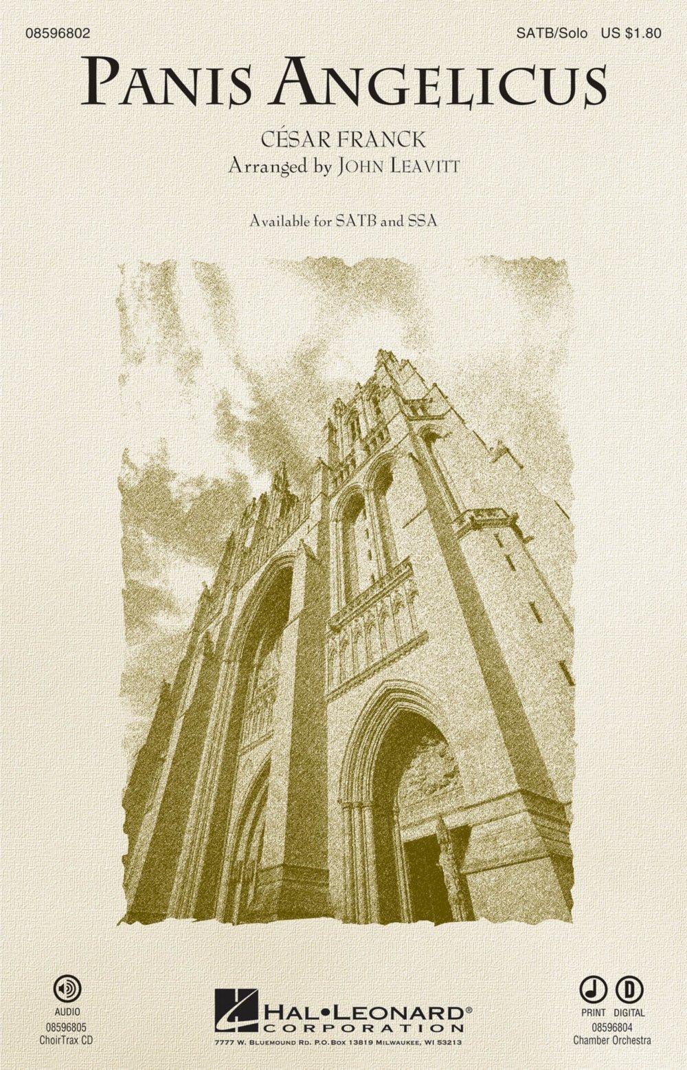 Hal Leonard Panis Angelicus SOP. I/II - Alto Solo Sheet Music Arranged by John Leavitt | Sacred Choral Music for Church Performances & Solo Recitals