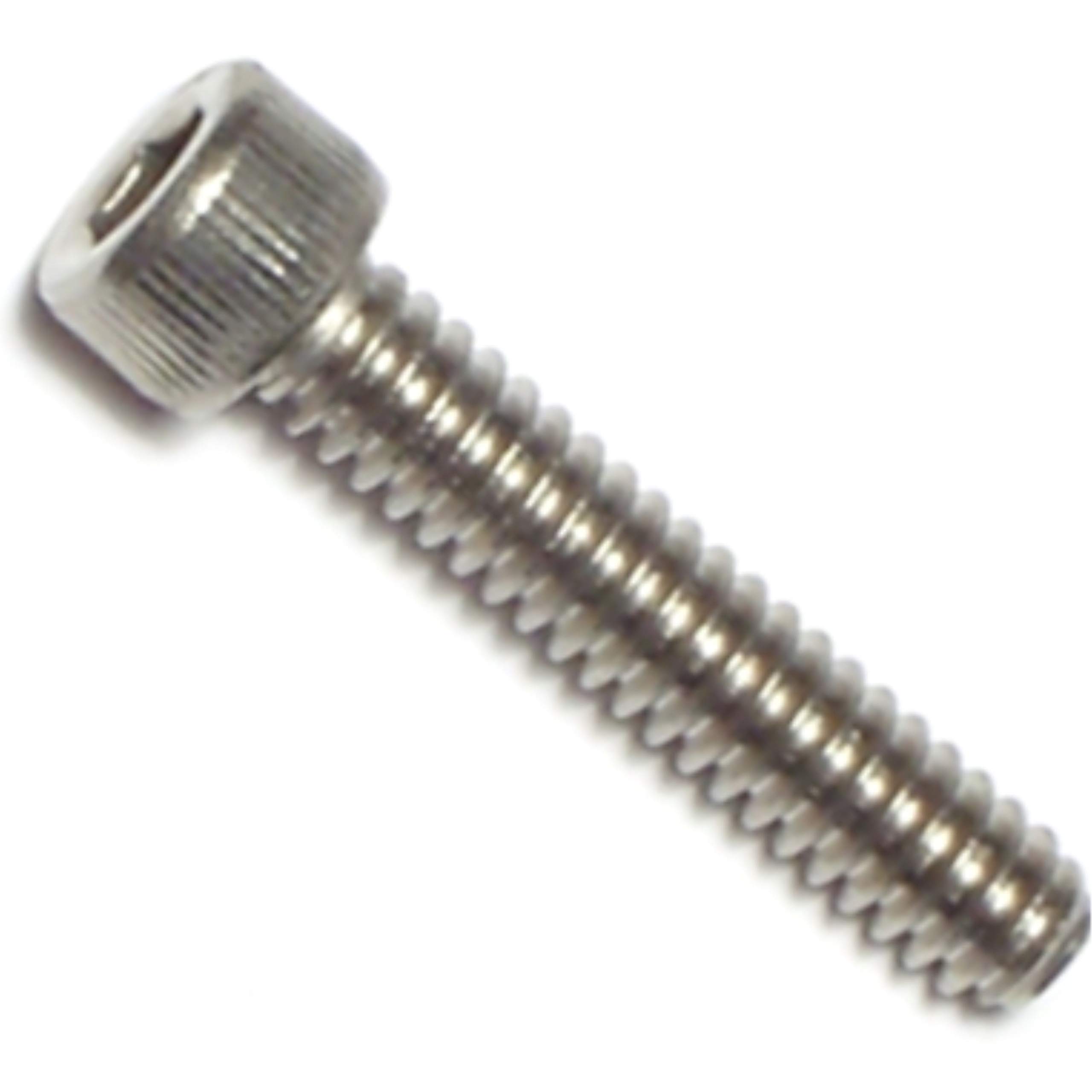 10-24 x 1 Inch Coarse Socket Cap Screws - Pack of 10 - Hex Drive Machine Screws for Furniture, Automotive & DIY Projects - 014973204525