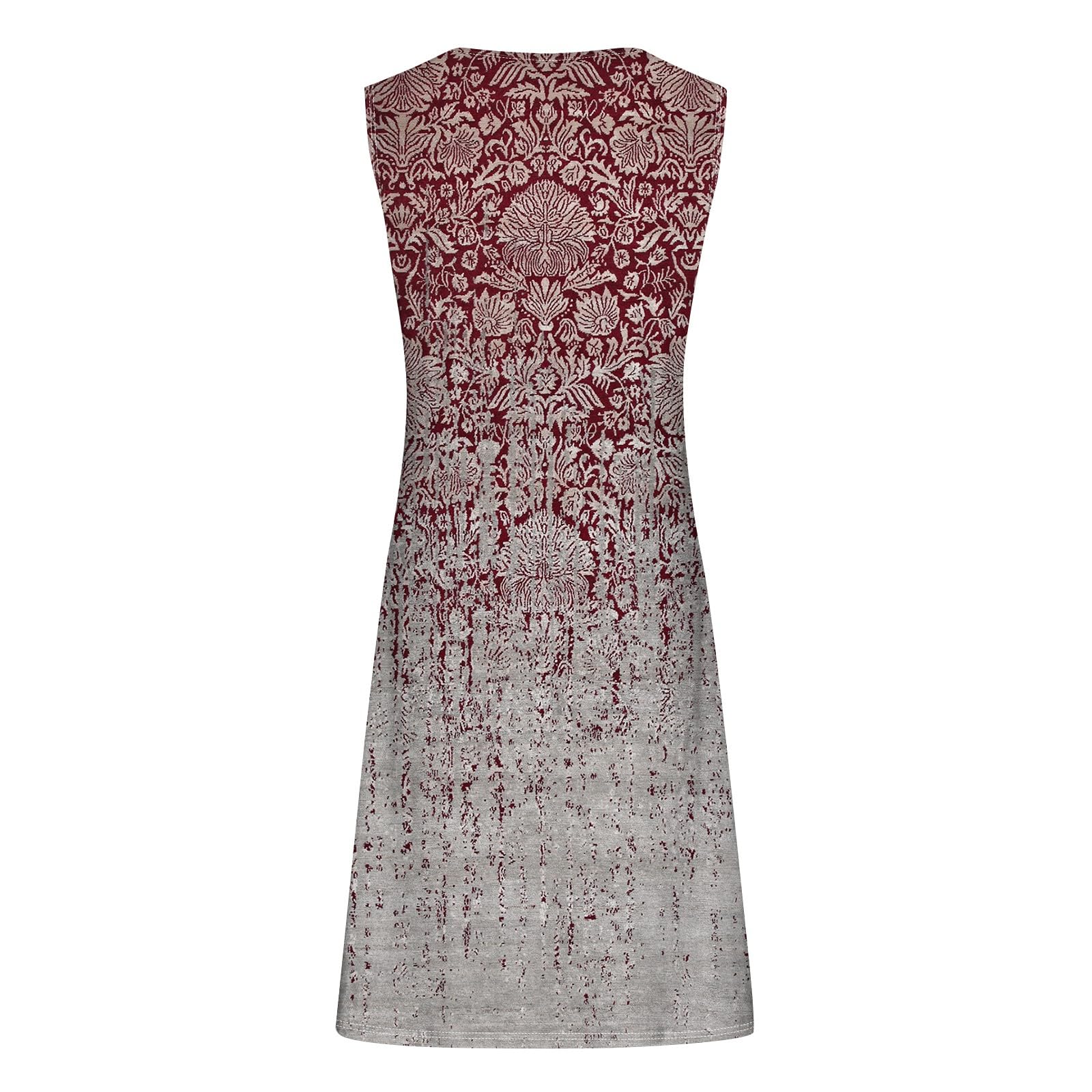 2024 Women's Summer Dresses - Casual Loose Sleeveless Floral Print Tank Sundress for Beach, Vacation & Outdoor Activities | Cute T-Shirt Dress for Women