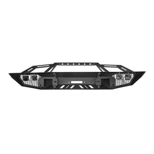 Heavy Duty Full Width Front Bumper with Grill Guard & Rear Bumper for 2009-2014 Ford F-150 (Excluding Raptor) - Off-Road Protection & Truck Accessories for Adventure & Work