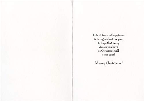 Christmas Greeting Card with Adorable Bear & Candy Cane Design - Perfect for Holiday Wishes, Gift Exchanges & Festive Decorations