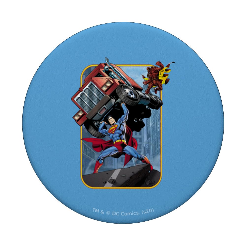 Superman Truck PopSockets Standard PopGrip - Swappable Phone Grip & Stand for Cell Phones (Perfect for Driving, Commuting & Truck Enthusiasts)