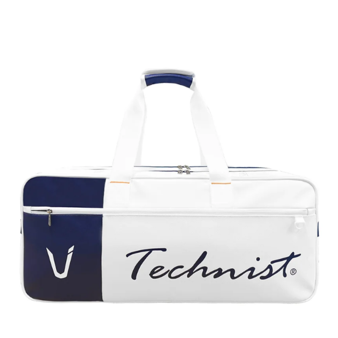 Technist TB 54118 Tennis Racket Bag - White & Navy - Durable Sports Equipment for Tennis Players - Perfect for Court, Training & Travel