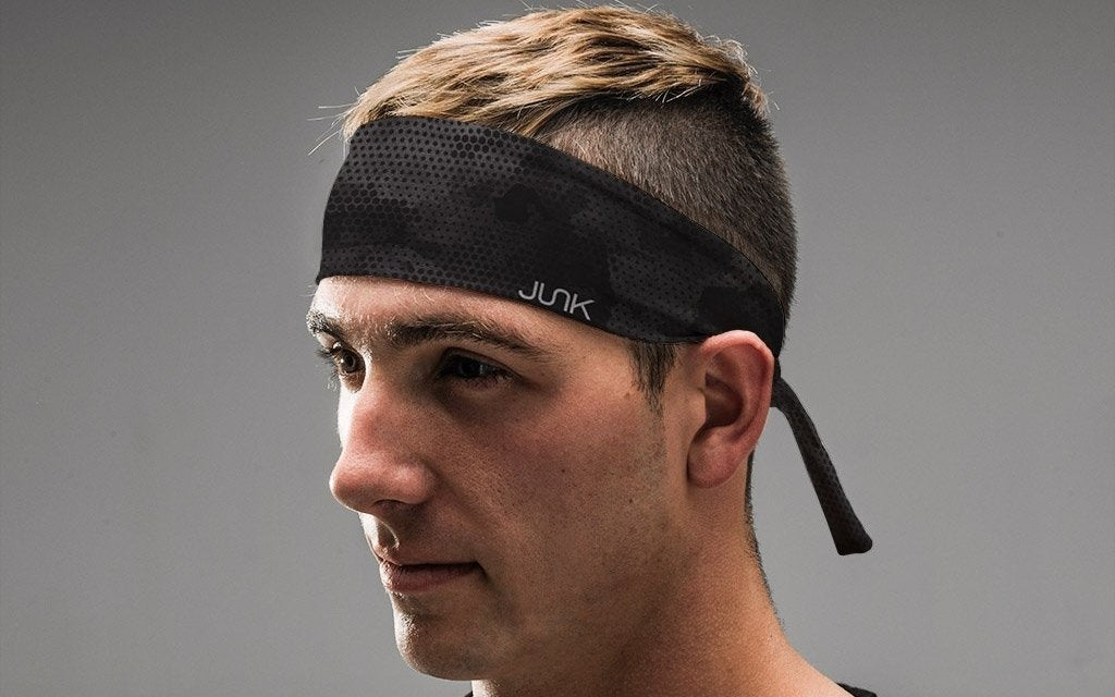 Necros Flex Tie Headband - Adjustable Non-Slip Hair Band for Women & Men - Perfect for Sports, Yoga, Workouts, and Everyday Use