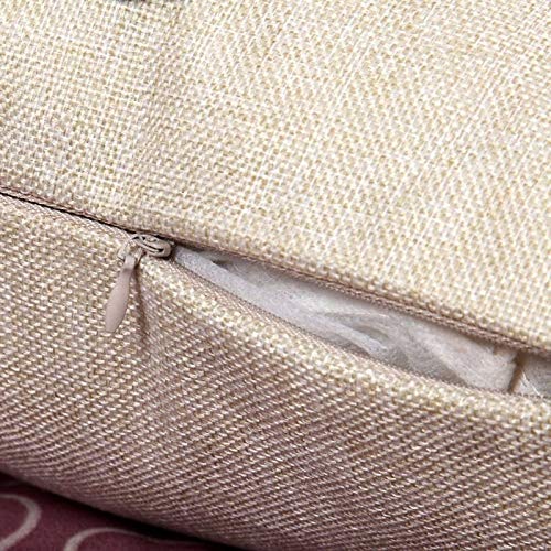 Swono Cute Dog & Puppy Cotton Linen Throw Pillow Cover 18x18 Inch - Soft Decorative Cushion Case for Sofa, Couch, Bed - Perfect for Living Room, Nursery & Pet-Friendly Home Decor