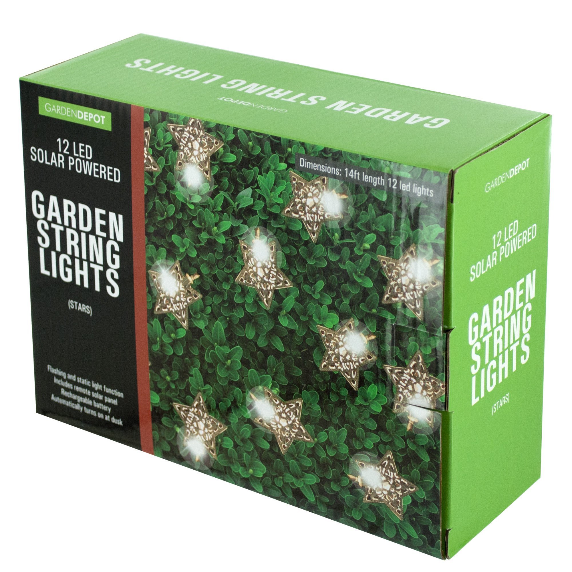 Solar LED Silver Star String Lights - 50 LED Fairy Lights for Outdoor & Indoor Decor - Waterproof & Energy Efficient - Perfect for Christmas, Parties, Weddings, and Garden Decoration