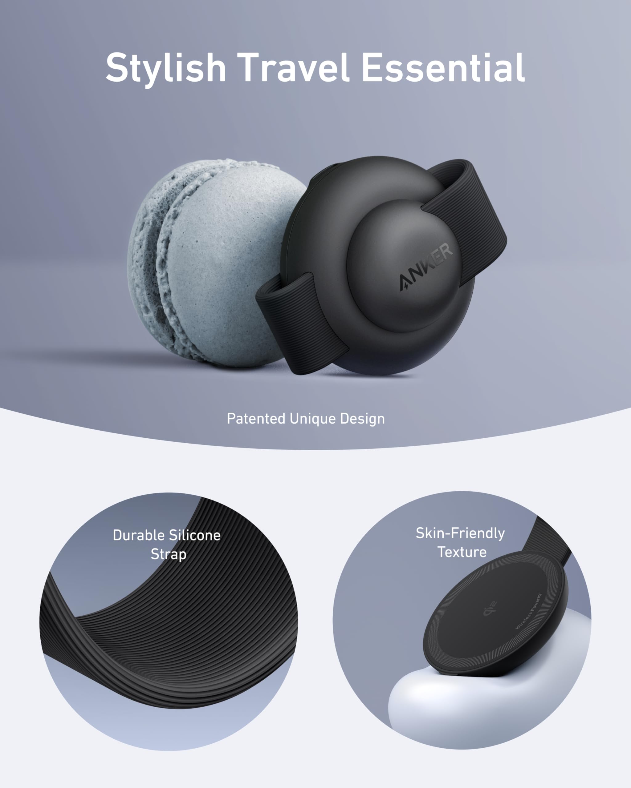 Anker MagGo UFO 3-in-1 Wireless Charging Station - Qi2 Certified 15W Fast Charger for iPhone 16/15/14, AirPods & Apple Watch | Foldable Travel Charger | Perfect for Home, Office & Travel Use