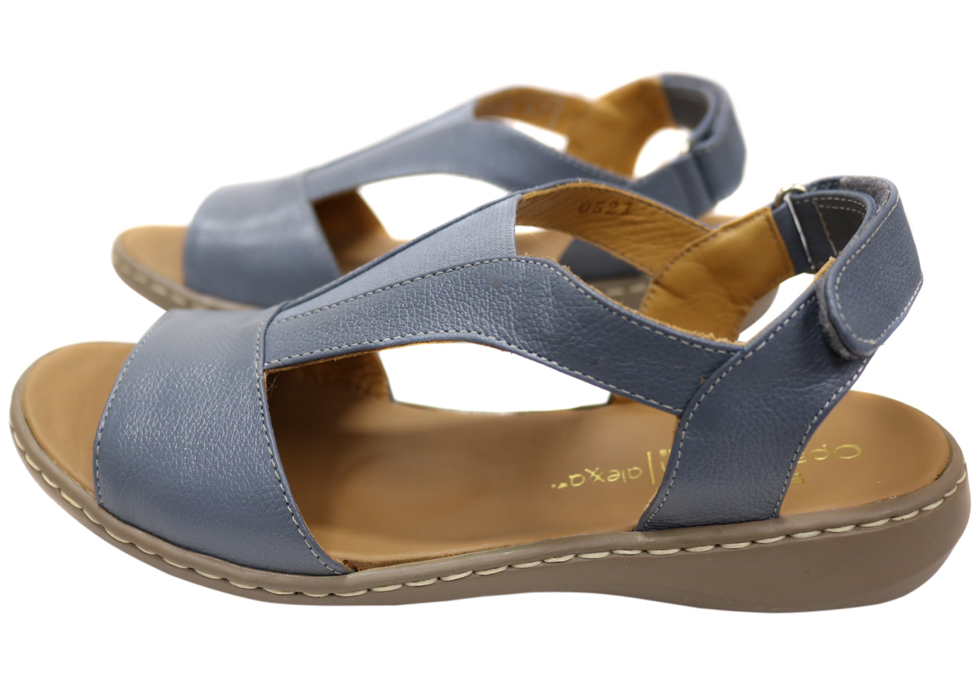 Opananken Elva Women's Comfortable Brazilian Leather Sandals - Stylish Summer Casual & Beach Walking Sandals for Women
