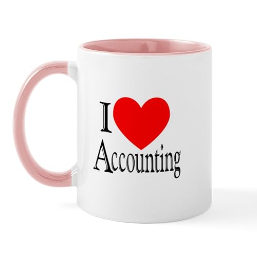 White/Pink Inside - I Love Accounting Mug