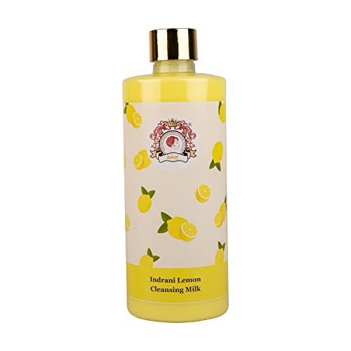 Indrani Lemon Cleansing Milk 500ml - Refreshing Face Wash for Oily & Acne-Prone Skin - Perfect for Morning & Night Skincare Routine