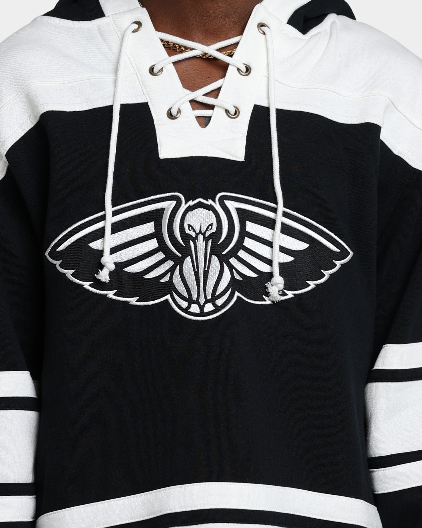 New Orleans Pelicans Superior Lacer Hoodie - 47 Brand NBA Basketball Fan Apparel, Jet Black - Perfect for Game Day, Casual Wear & Sports Enthusiasts