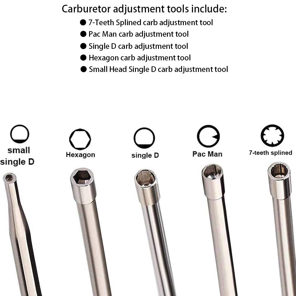 10-Piece Carburetor Adjustment Tool Kit for 2-Cycle Small Engines - Compatible with Echo, STIHL, Poulan, Husqvarna, MTD, Ryobi & Homelite - Perfect for Trimmer, Weed Eater & Chainsaw Tuning & Maintenance