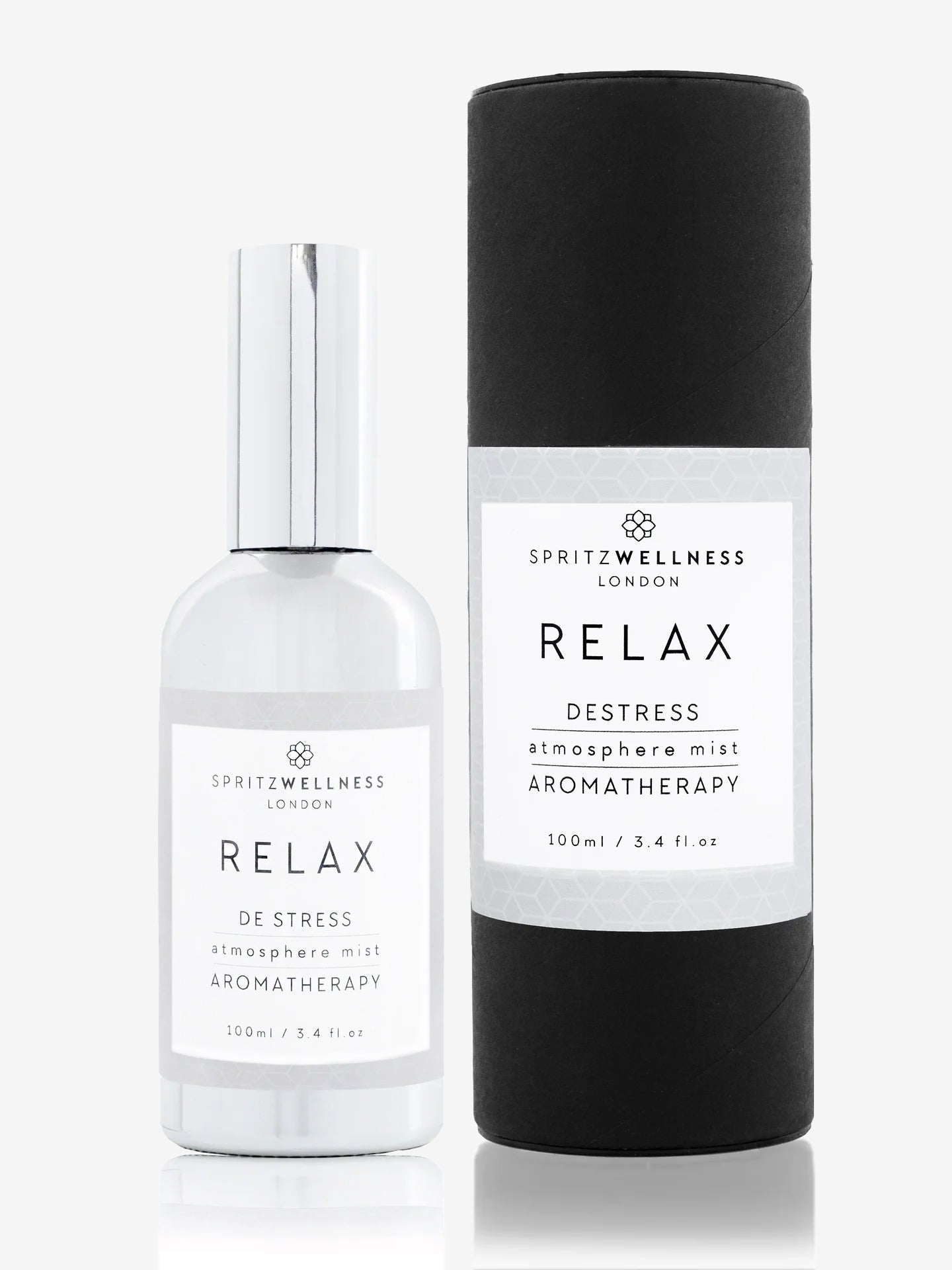 Spritz Wellness Atmosphere Mist 100ml - Aromatherapy Essential Oil Diffuser for Relaxation, Stress Relief & Better Sleep | Perfect for Home, Office & Yoga Meditation Spaces