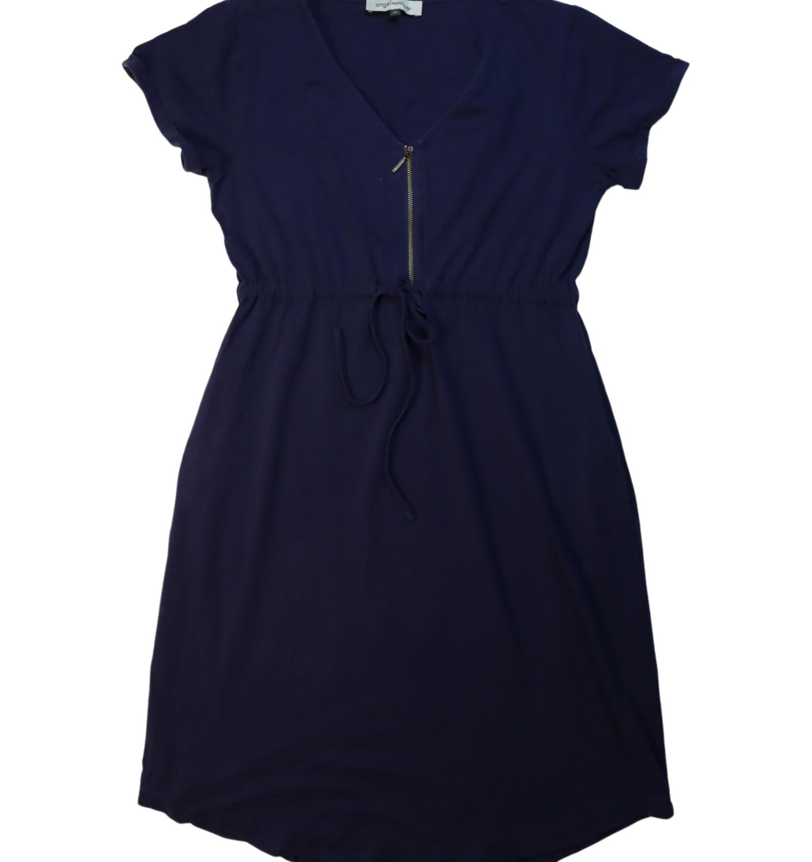 Angel Maternity Short Sleeve Pregnancy Dress - Comfortable Stretchy Maternity Dress for Women, XS - Perfect for Baby Showers, Maternity Photos & Everyday Wear