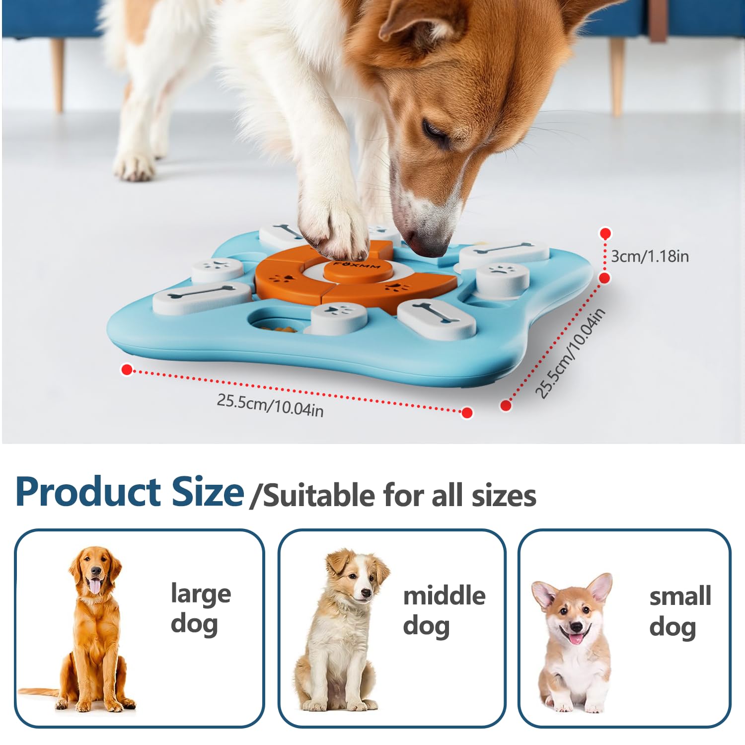 Interactive Dog Puzzle Toys for IQ Training & Mental Stimulation - Slow Feeder & Squeaky Enrichment Toys for Small, Medium & Large Dogs - Perfect for Boredom Relief & Indoor Playtime