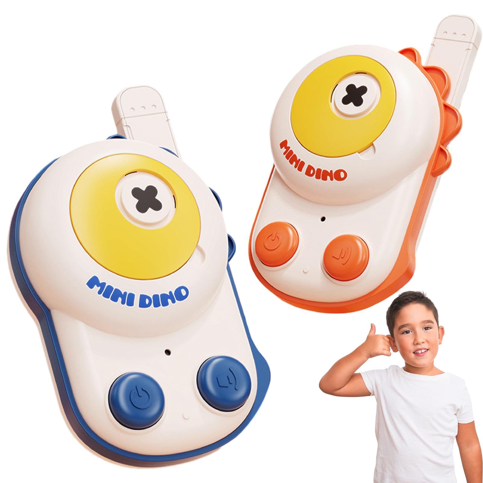 Universal Electric Walkie Talkies for Kids - 2 Pack Reusable Two-Way Radios, Dinosaur-Themed Outdoor Toys, Perfect Christmas Birthday Gifts for Boys & Girls - Ideal for Camping, Hiking and Backyard Adventures