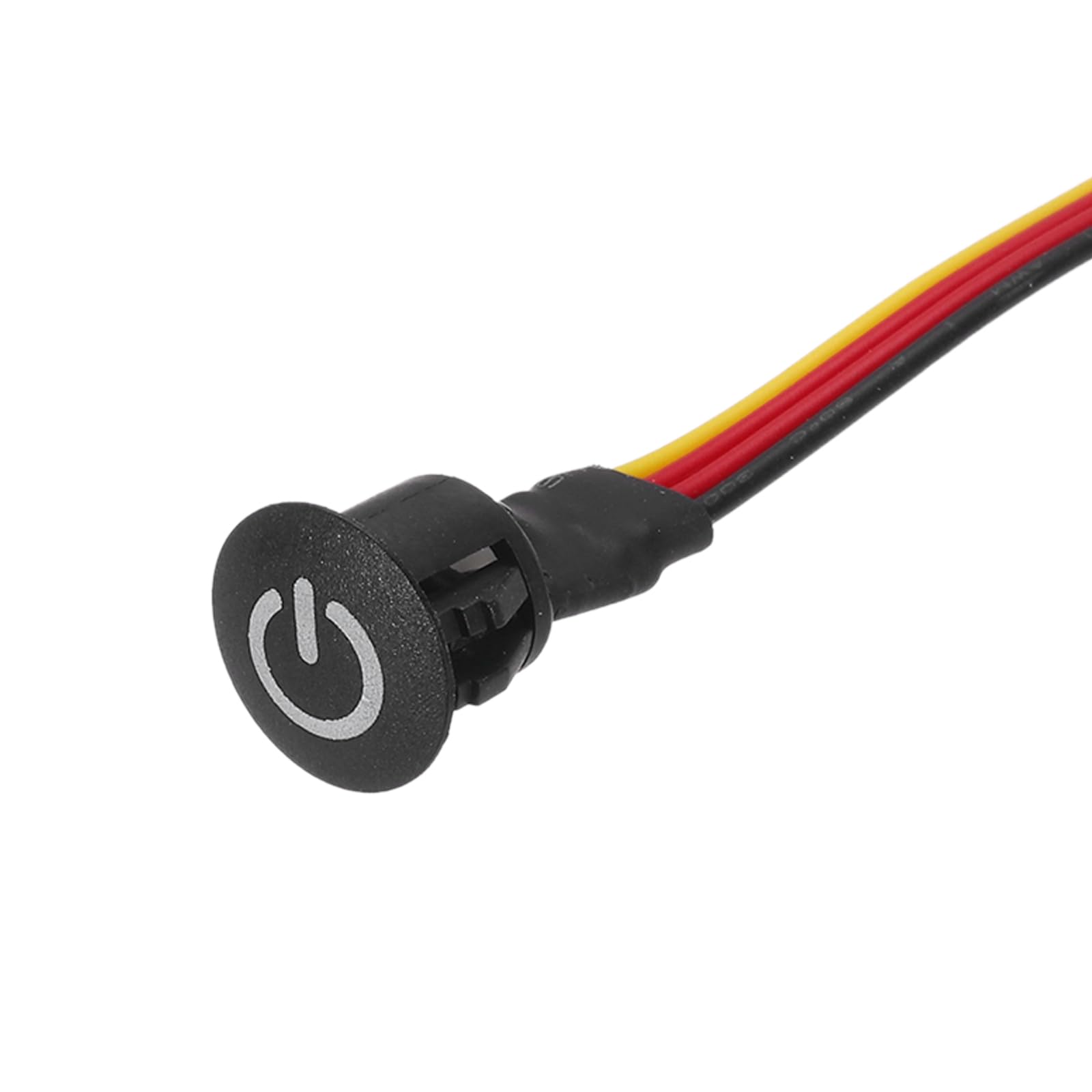 12V DC Touch Dimmer Switch - 10mm Snap-in Mount Black for LED Strip Lights - Perfect for Home, Office, and Car Lighting Control