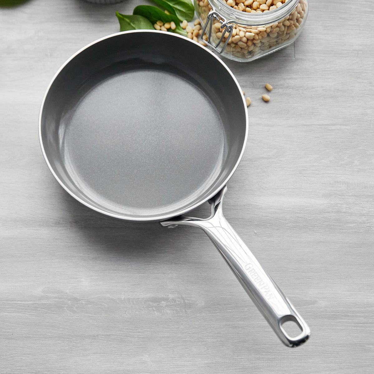 GP5 Stainless Steel 8-Inch Nonstick Frying Pan with Mirror Handle - Perfect for Sautéing, Frying & Cooking Eggs - Professional Kitchen Cookware for Home Chefs