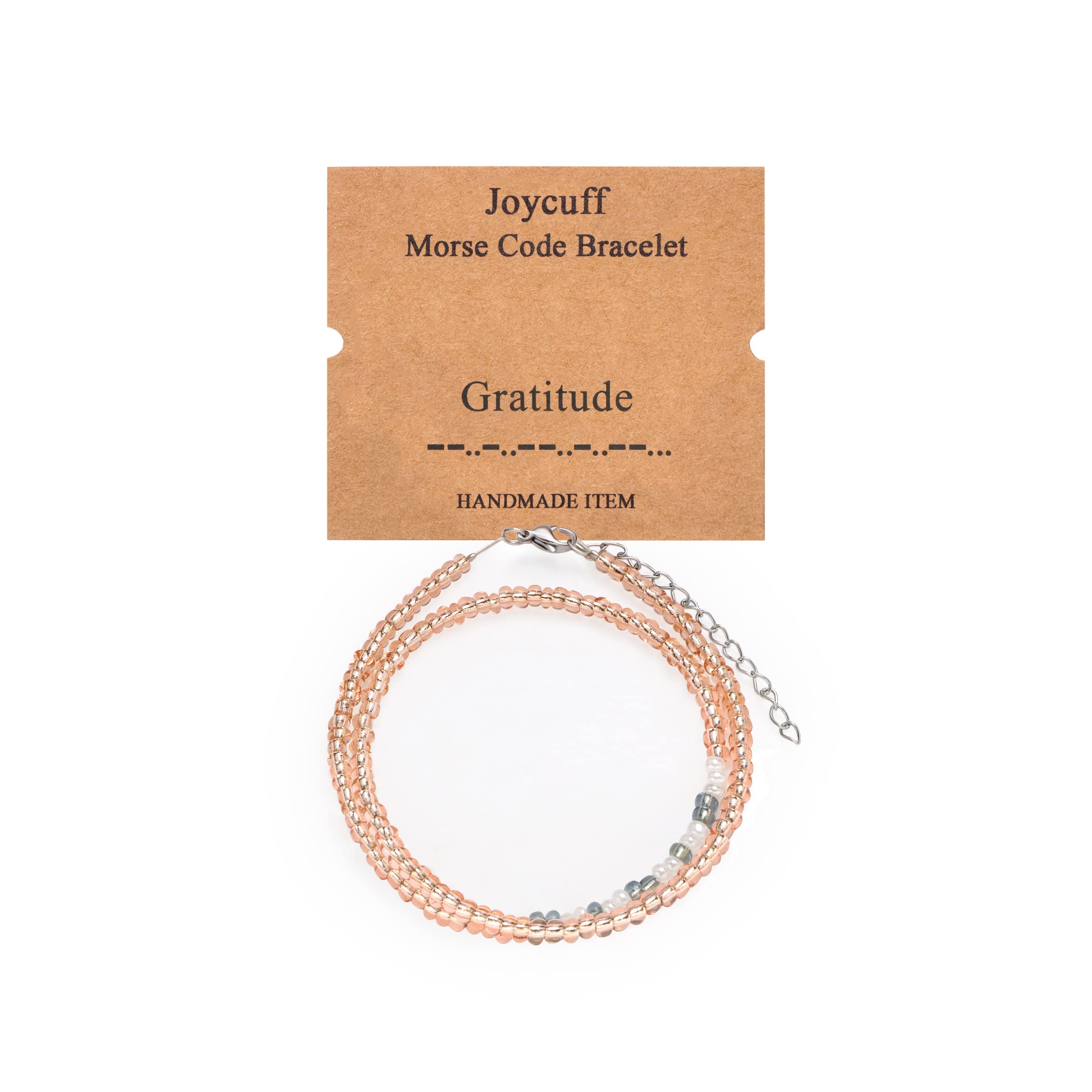 Layered Morse Code Bracelet for Women - Unique Birthday Gift for Mom, Aunt, Wife & Friends - Beaded Strand Bracelet for Her - Perfect for Anniversaries, Mother's Day & Special Occasions