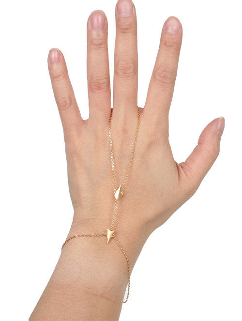 D'Arling Matte Gold Finger Bracelet for Women - Elegant Stackable Ring for Everyday Wear, Parties & Special Occasions