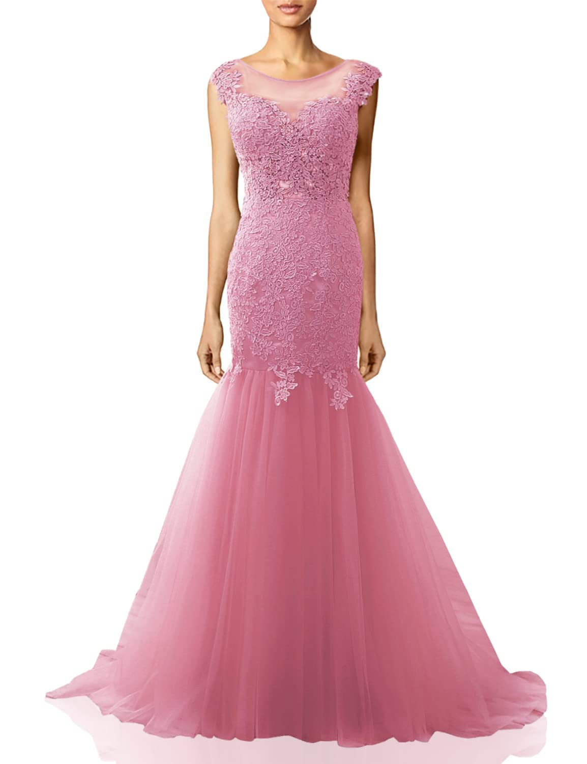 Elegant Lace Long Mermaid Prom Dress - Formal Evening Gowns for Women - Perfect for Prom Night, Homecoming, Wedding & Special Occasions
