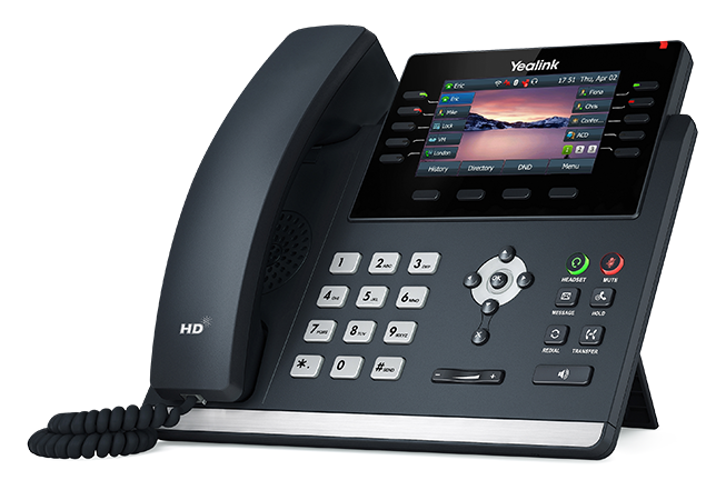Yealink SIP T46U IP Phone - Corded VoIP Business Phone with Wall Mountable Desktop Design, Classic Gray | Ideal for Office, Call Center & Remote Work