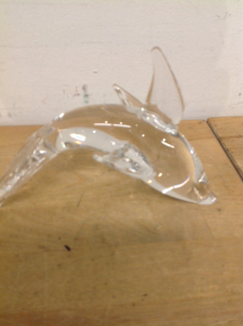 Handmade Glass Dolphin Sculpture - Elegant Home Decor, Perfect for Living Room, Office & Gifts | Unique Sea Animal Art for Coastal & Nautical Theme Decorations