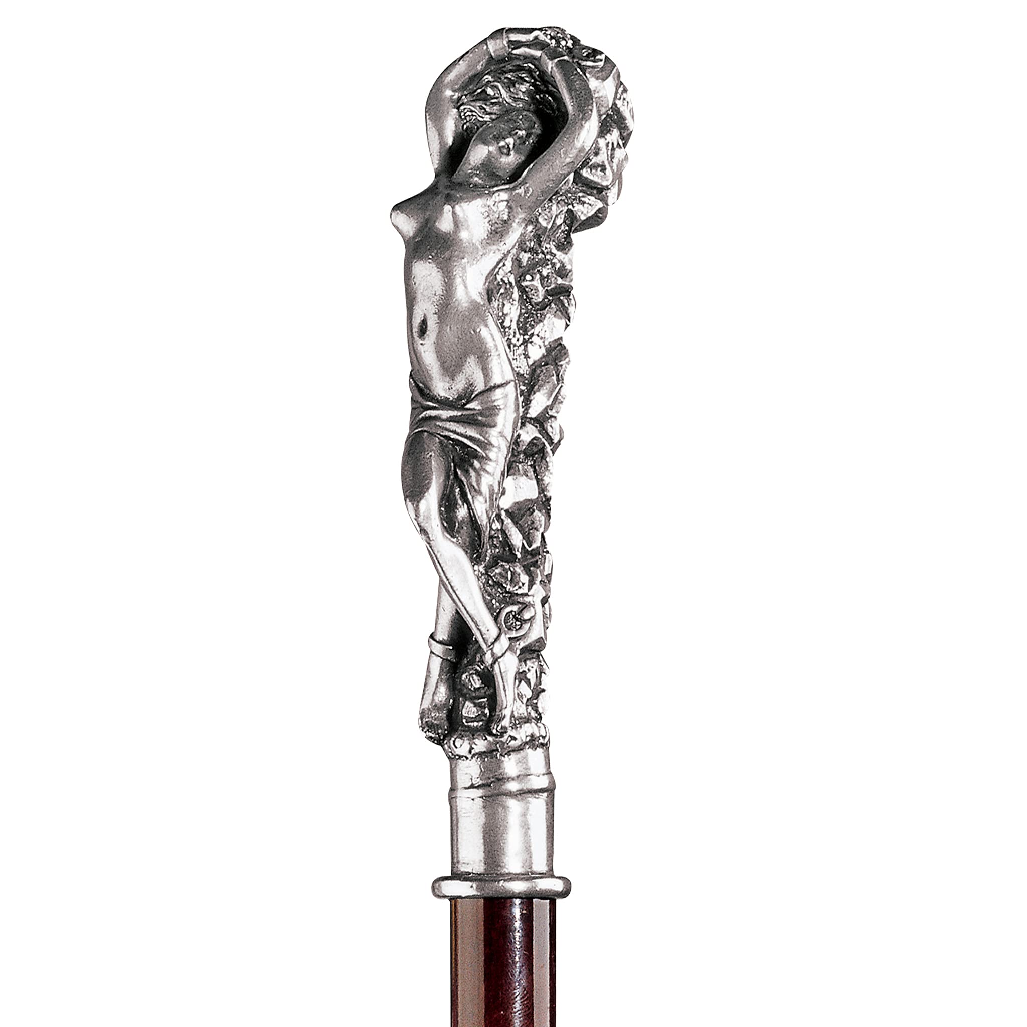 Design Toscano Pewter Walking Cane - Elegant & Durable Mobility Aid for Seniors & Hikers - Perfect for Outdoor Adventures & Everyday Support