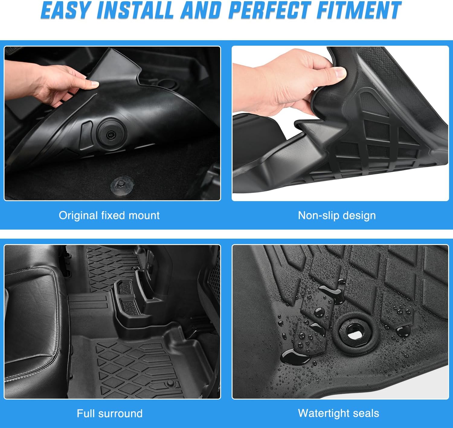 Custom Fit TPE Floor Mats for Chevy Cruze 2016-2020 - All-Weather Protection, Non-Slip Design - Perfect for Daily Commute, Road Trips & Winter Driving