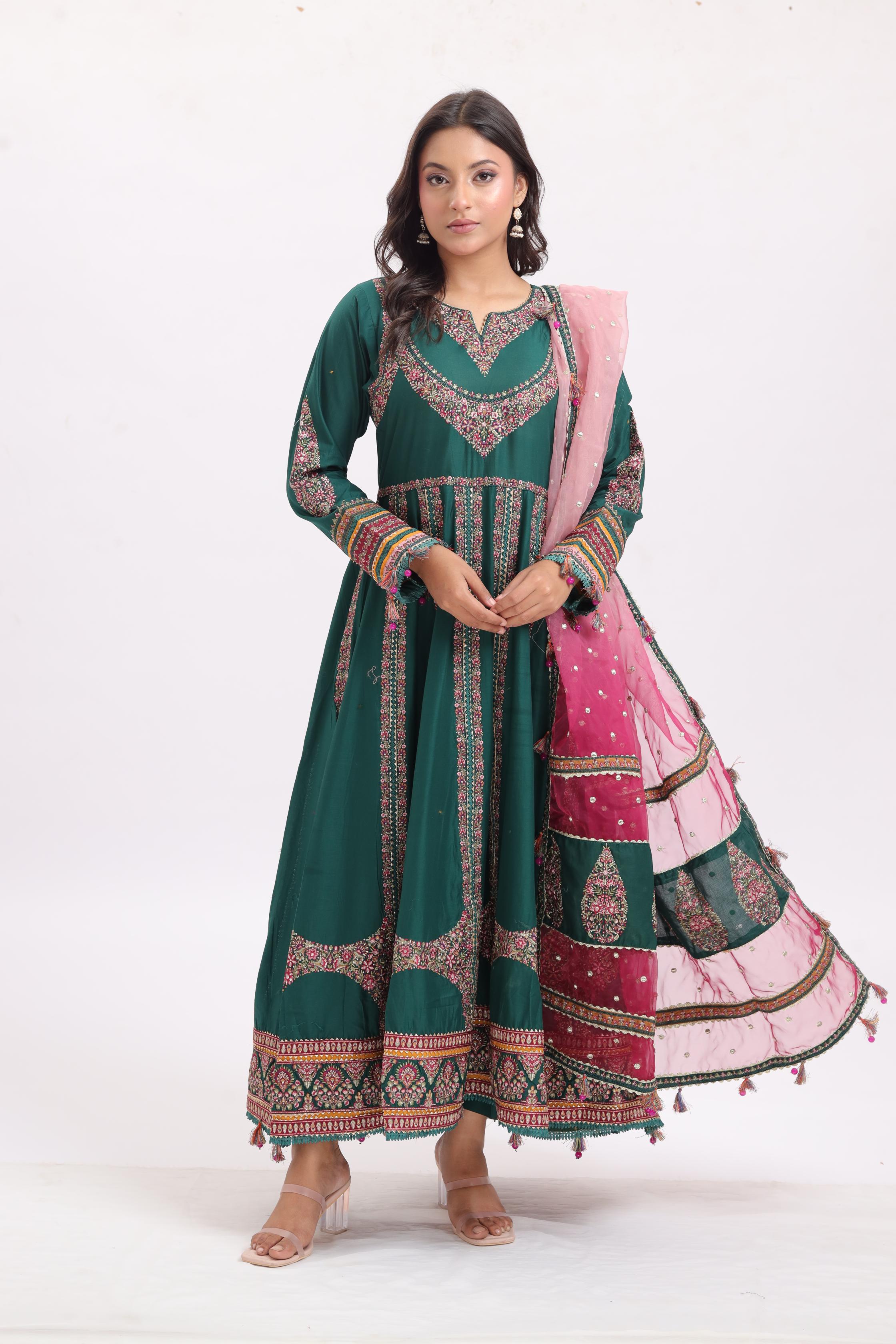 Jazmin Shahkaar Luxury Lawn Stitched Dress - Elegant Floral Design for Women | Perfect for Parties, Weddings & Special Occasions