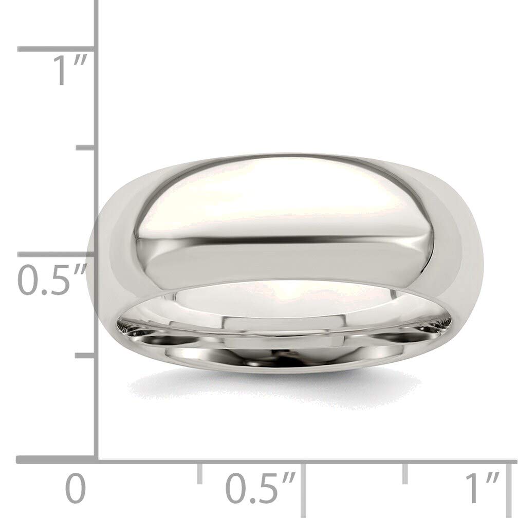 Bonyak Jewelry 7mm Solid Sterling Silver Comfort Fit Wedding Band Ring for Men - Size 10.5 - Perfect for Everyday Wear, Anniversary Gifts & Special Occasions