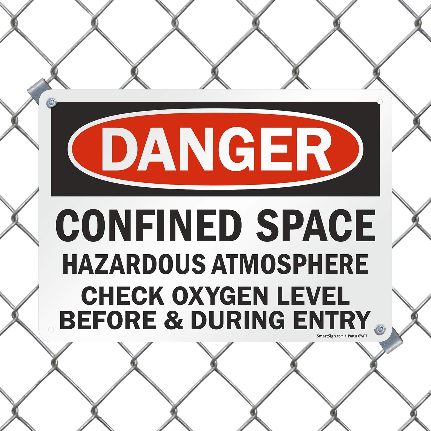 Danger - Confined Space Hazard Sign | 10x14 Inch Aluminum OSHA Warning Sign for Construction Sites & Industrial Areas | Bilingual English/Spanish Safety Sign