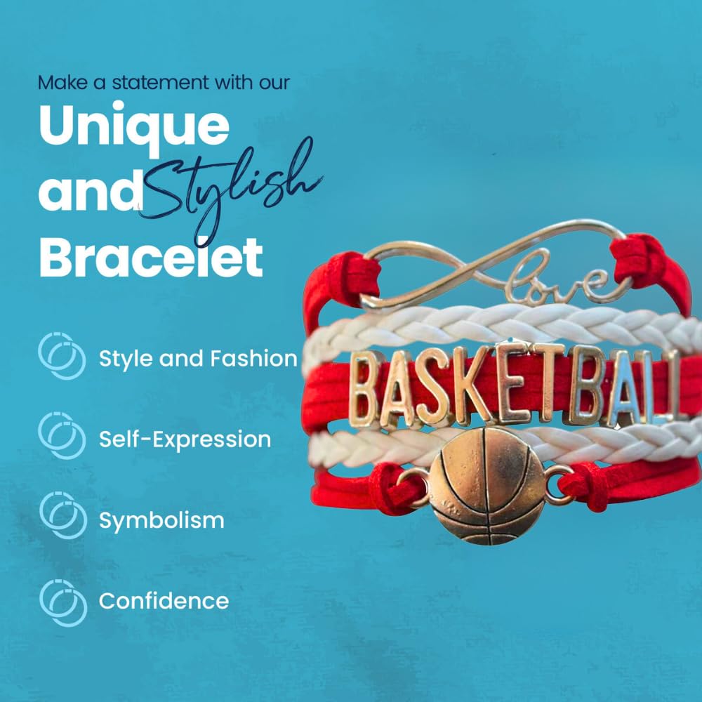 Basketball Charm Bracelet for Girls - Stylish Basketball Jewelry Gift for Players & Fans - Perfect for Games, Training & Everyday Wear
