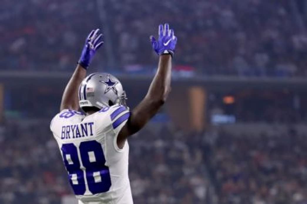 Spot Dog Dez Bryant - 18x24 Inch Premium Poster Print (ID: PDI933514) | Perfect for Sports Fans, Man Cave Decor, and Dallas Cowboys Memorabilia