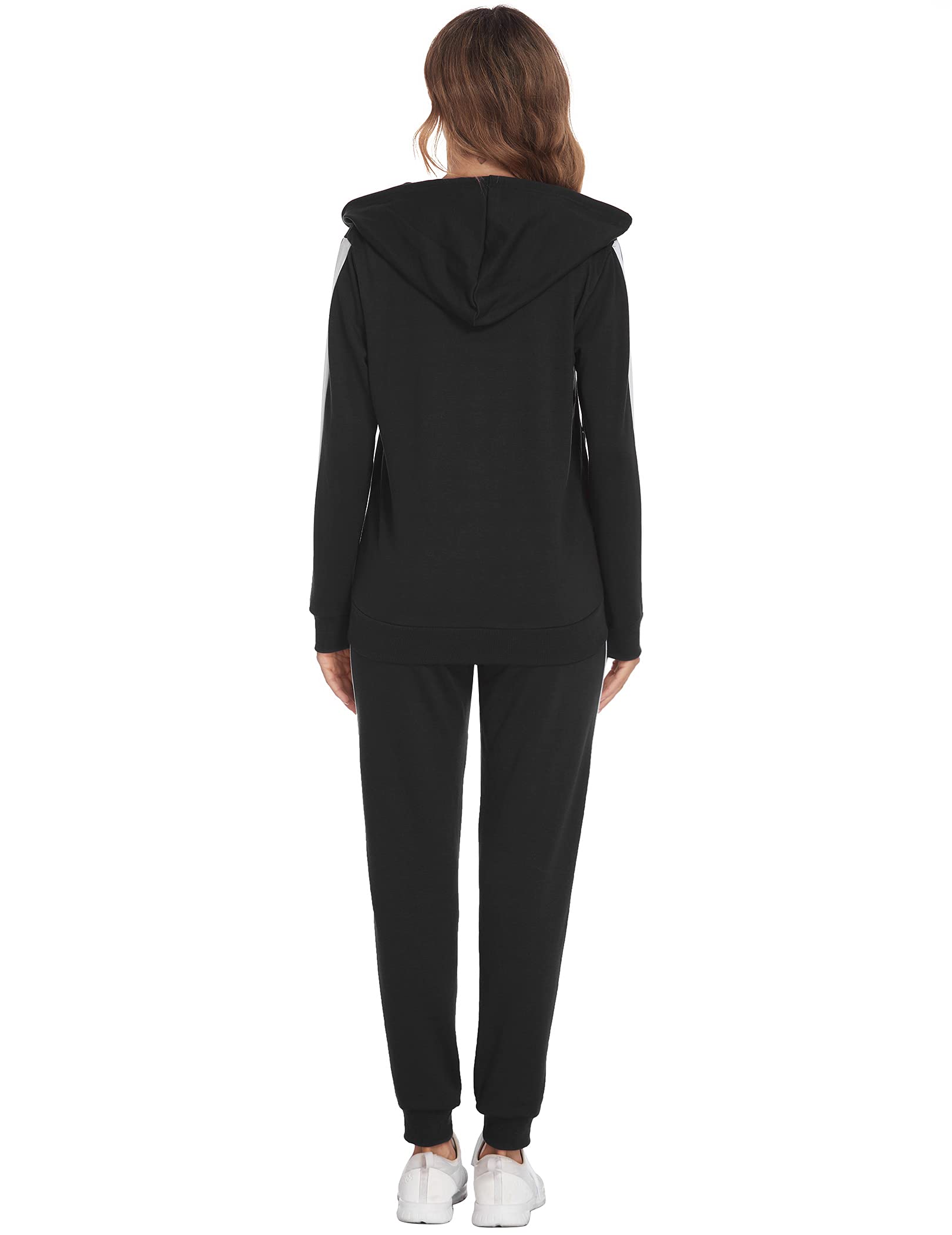 Zeagoo Women's 2-Piece Tracksuit Set - Full Zip Sweatshirt & Jogger Pants, Comfortable Sportswear for Running, Gym Workouts & Casual Wear