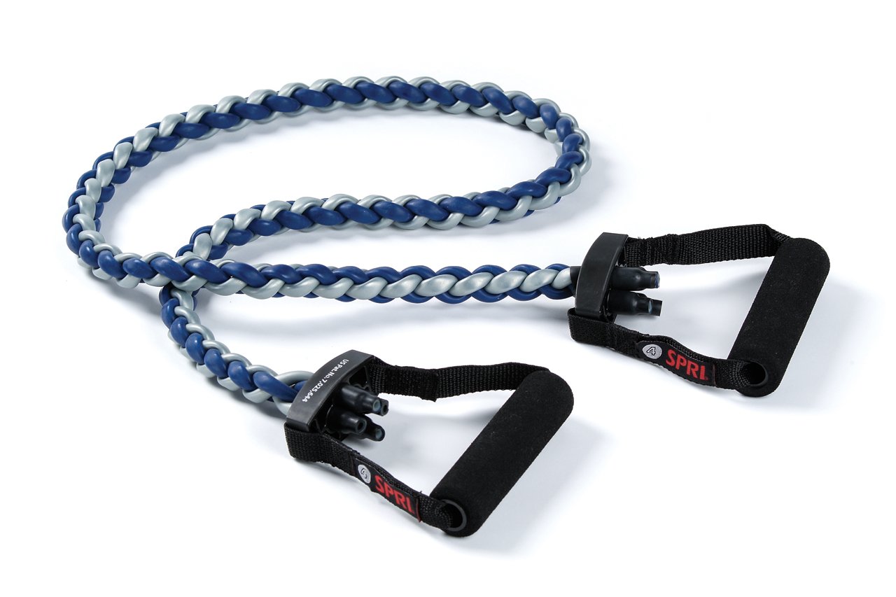SPRI Braided Xertube Resistance Bands - Premium Workout Bands for Men & Women - Home Gym Equipment for Strength Training & Fitness - Comfort Grip for Weight Lifting, Resistance Exercises - Perfect for Home Workouts, Yoga, Pilates & Physical Therapy
