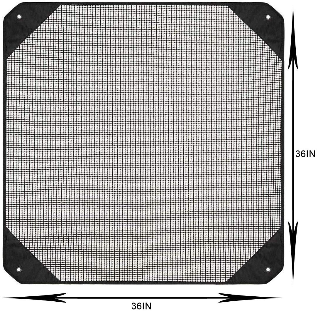AC Cover - 36x36 Black Air Conditioner Leaf Guard for Central Units - Protects from Leaves, Cottonwood & Debris - Outdoor Use for Home & Garden