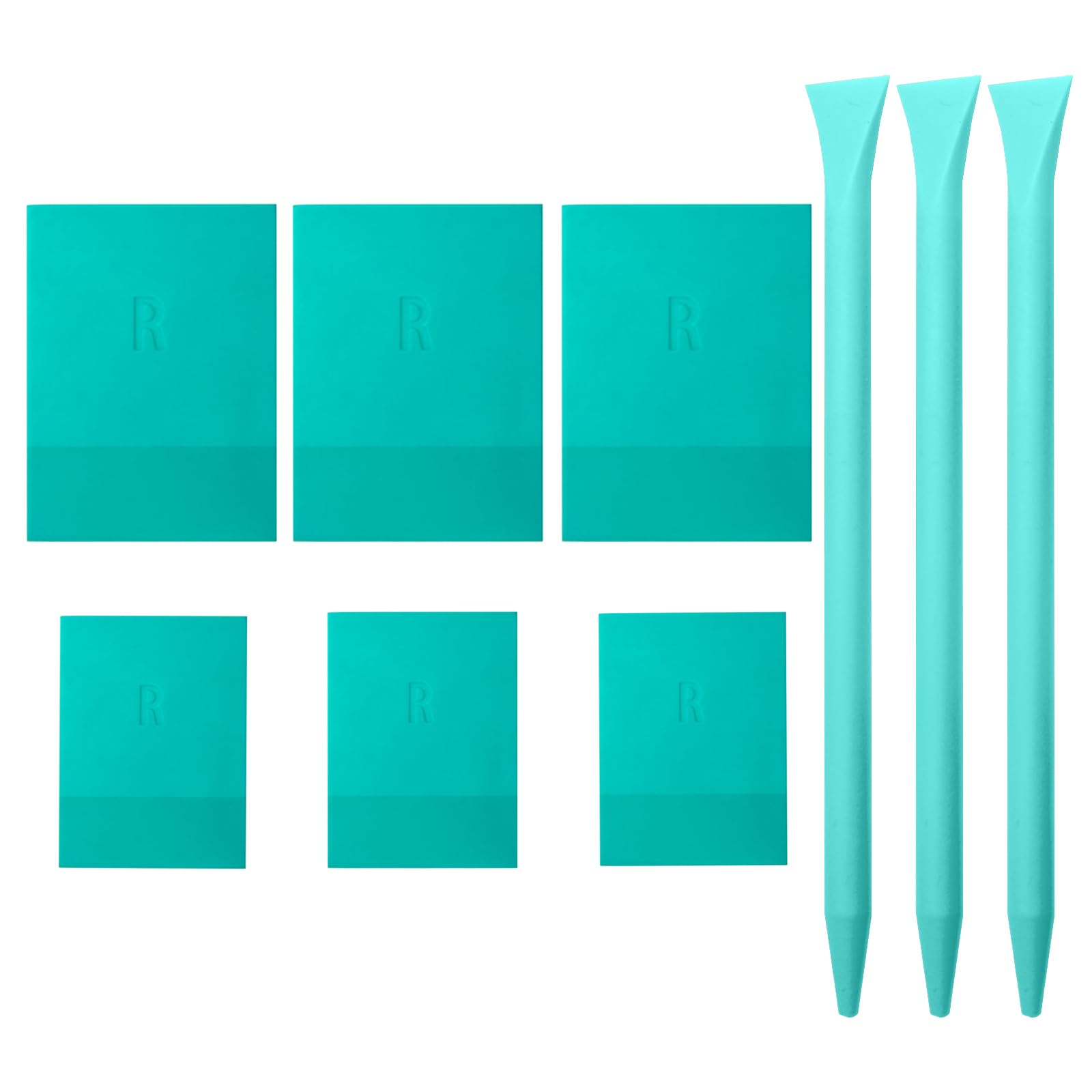 9 Pack Mini Rubber Squeegee for Screen Printing, Ink & Chalk Paste - Perfect for Mesh Backed Stencils & Transfers | Ideal for DIY Crafts, Sign Making & Home Decor Projects
