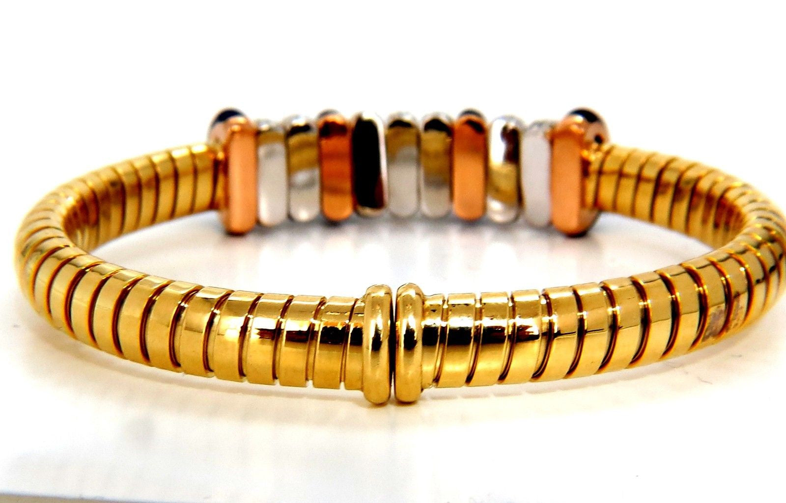 1.50CT Diamond Ladies Accordion Bangle Bracelet with Floating Rings - 18K Gold Elegant Jewelry for Women, Perfect for Parties, Weddings & Special Occasions