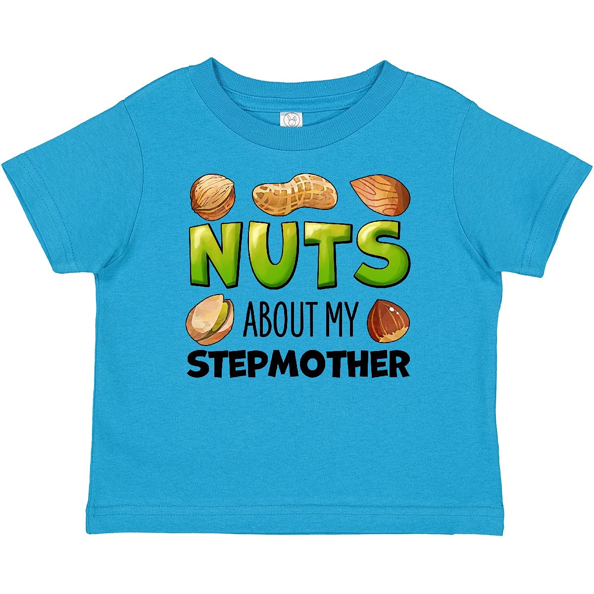 Buy Inktastic Nuts About My Stepmother Peanut Almond Pistachio Baby T-Shirt | Funny Family Apparel for Toddlers & Infants | Perfect for Mother's Day, Family Reunions & Casual Outings