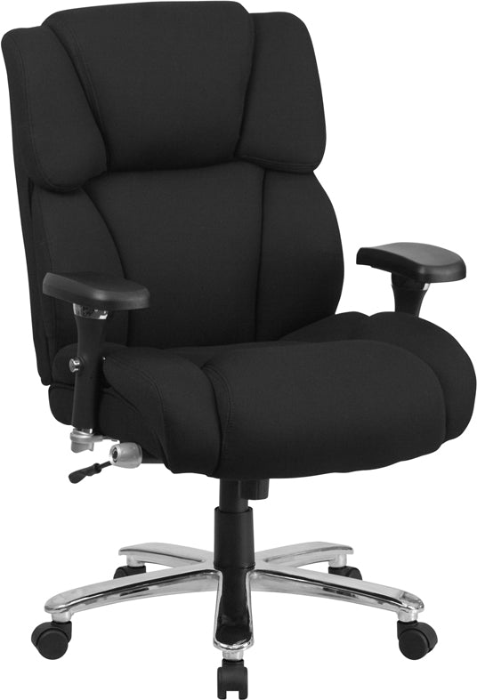 FLASH HERCULES Series 400 lb Capacity Big & Tall Executive Office Chair - Heavy Duty Ergonomic Chair with Adjustable Lumbar Support - Perfect for Long Work Hours, Gaming & Home Office Use