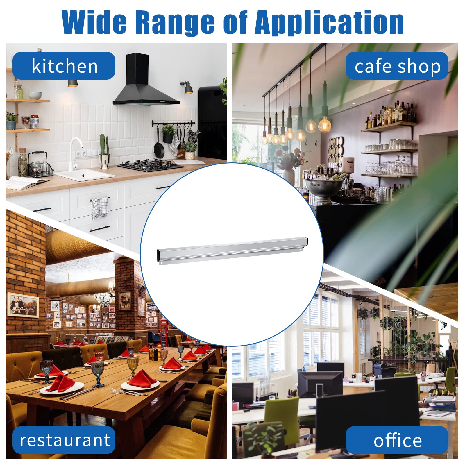 Magnetic Ticket Holder & Receipt Organizer - 2 Pack with Strong Magnet Strips for Kitchen, Restaurant, Office, Cafe, Bar - Perfect for Displaying Bills, Notes, Orders & Paper Clips