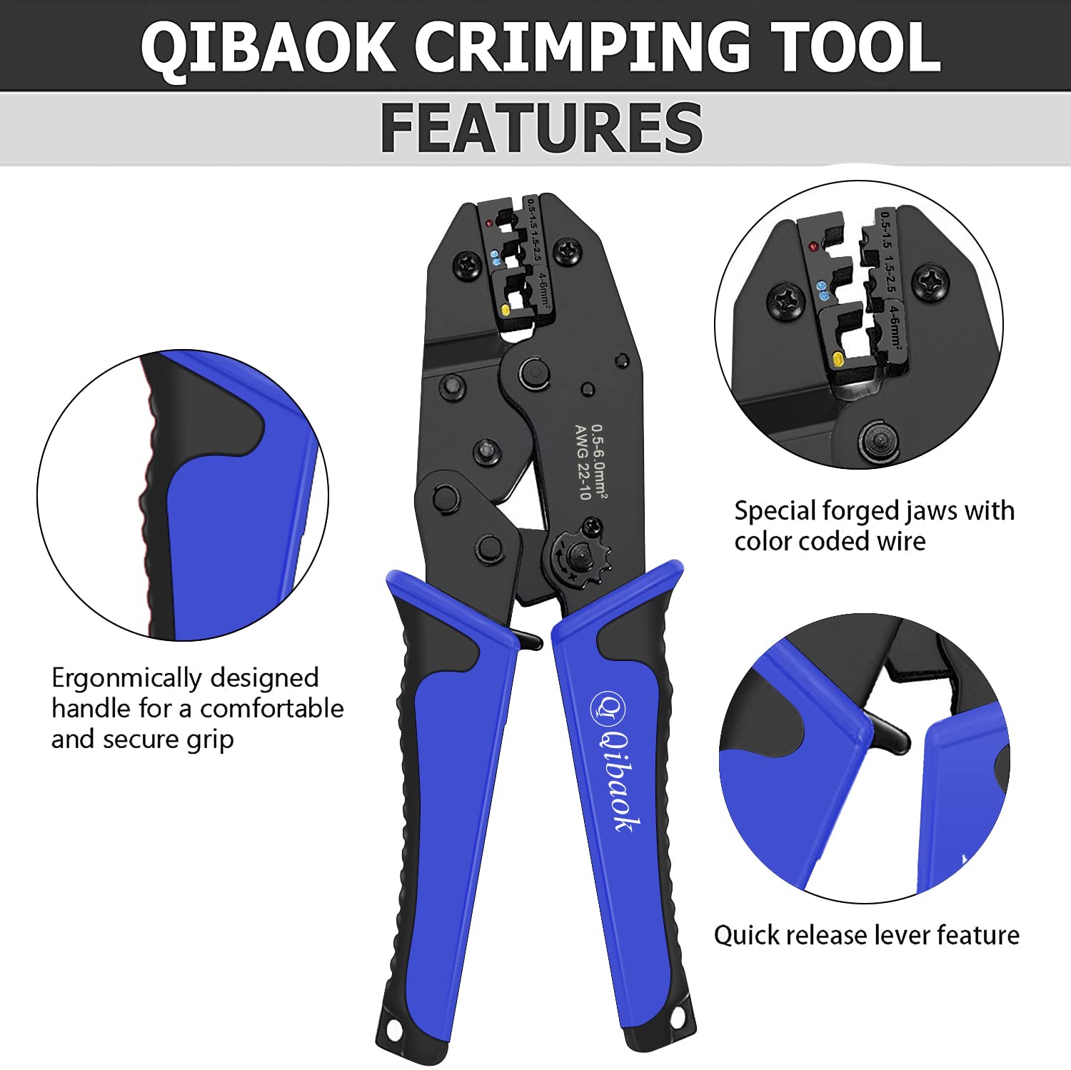 Qibaok 800 PCS Wire Terminals Crimping Tool Kit - Professional Electrical Connectors Set for Automotive, Home Wiring & DIY Projects