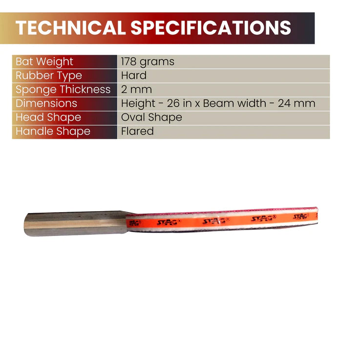 STAG 4-Star Professional Table Tennis Paddle - Premium Ping Pong Racket for Competitive Play & Training - Perfect for Home, Office & Club Tournaments
