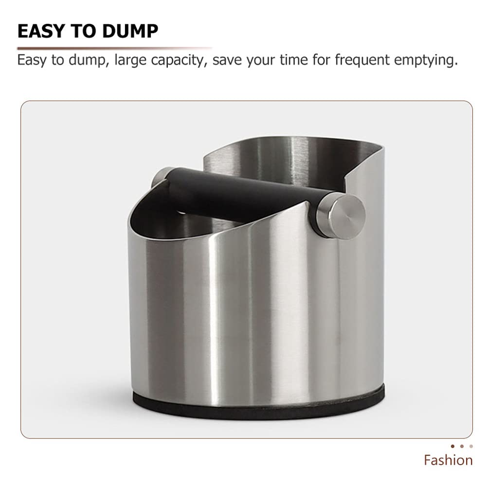 1pc Coffee Grounds Bucket - Durable Espresso Knock Box with Handle, Coffee Powder & Tea Waste Bin for Home & Cafe Use - Perfect for Espresso Machines, French Press, and Drip Coffee Cleanup