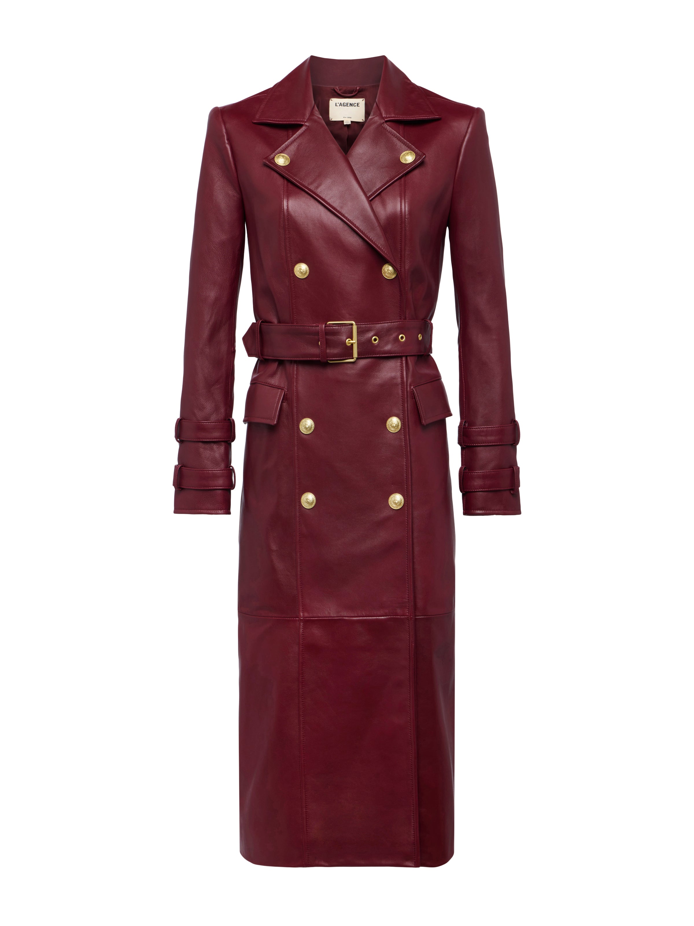 Stylish Celina Genuine Leather Trench Coat for Women - Waterproof Windbreaker Jacket with Belt - Perfect for Fall Winter Fashion, Business Office & Outdoor Activities