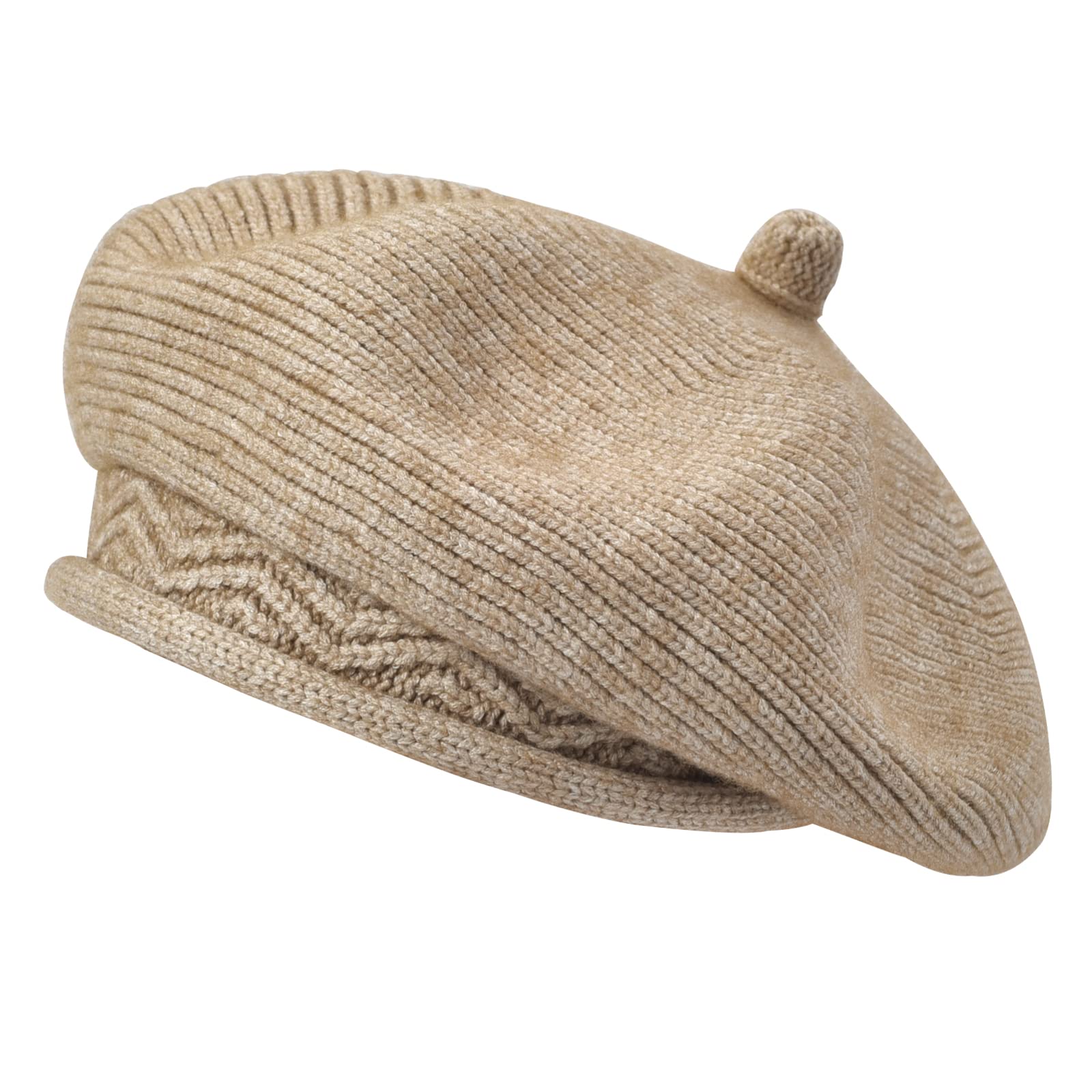 Stylish French Beret Hat for Women - Winter Wool Lining Knit Cap | Fashionable Beanie for Cold Weather, Office Wear & Parisian Outfits
