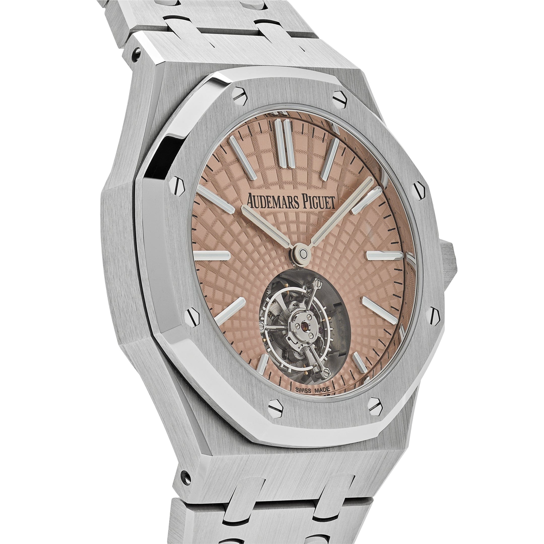 Audemars Piguet Royal Oak 26531TI.OO.1220TI.01 Automatic Flying Tourbillon Titanium Watch with Salmon Dial - Limited Edition 2024 - Luxury Timepiece for Collectors & Special Occasions